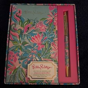 Lilly Pulitzer Glitter Floral Agenda Set with Pen